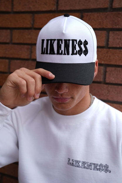 LIKENE$$. Cap (Black and White) - LIKENE$$ Brand