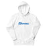 LIKENE$$ White Hoodie w/ Royal Blue cursive - LIKENE$$ Brand